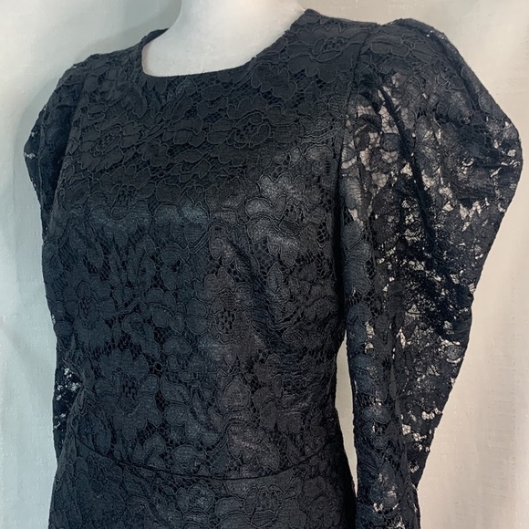 Express Lace Puff Sleeve Fit And Flare Dress- NWT - Picture 8 of 15